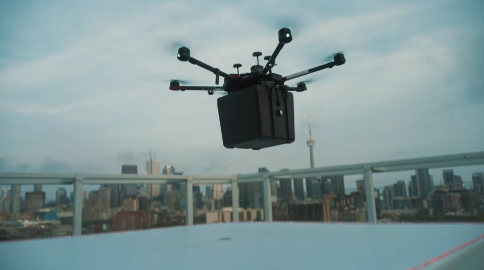 Human lungs transported by drone in Toronto: A global first