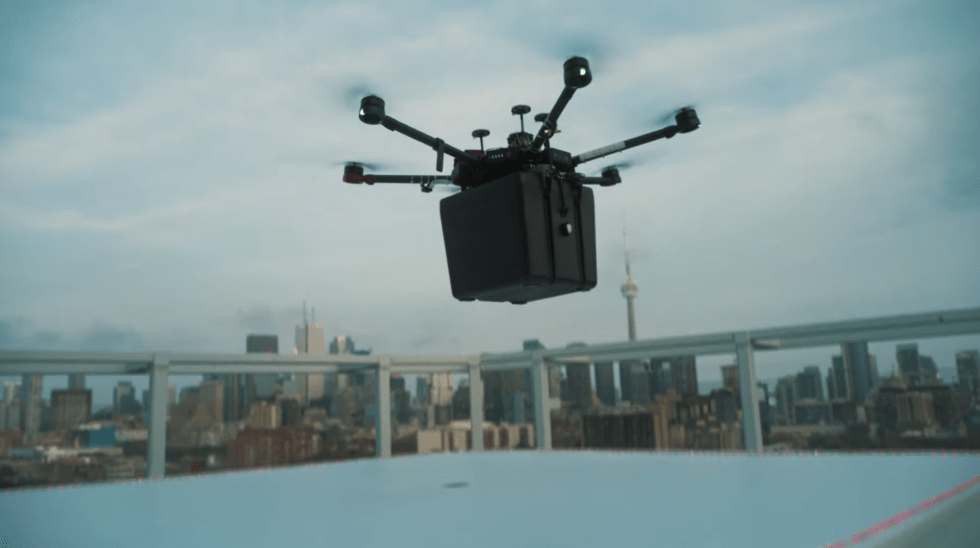 Human lungs transported by drone in Toronto: A global first