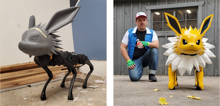 Hallowe’en transformation: From Unitree GO 1 to Pokémon character Jolteon