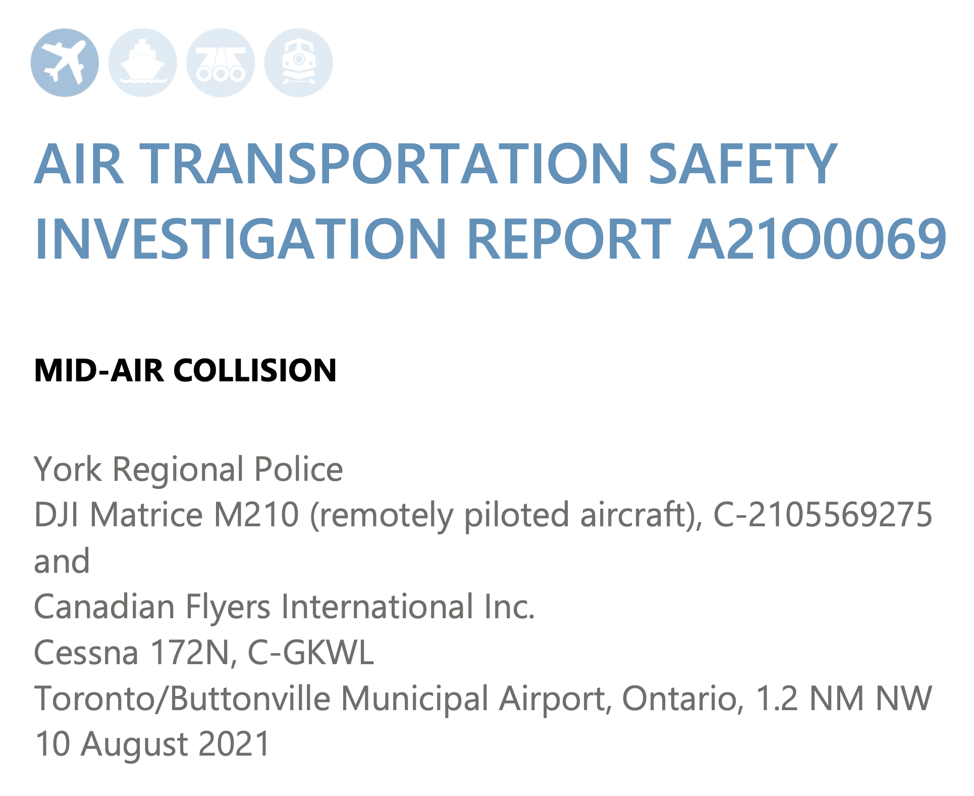 Police Drone Collision