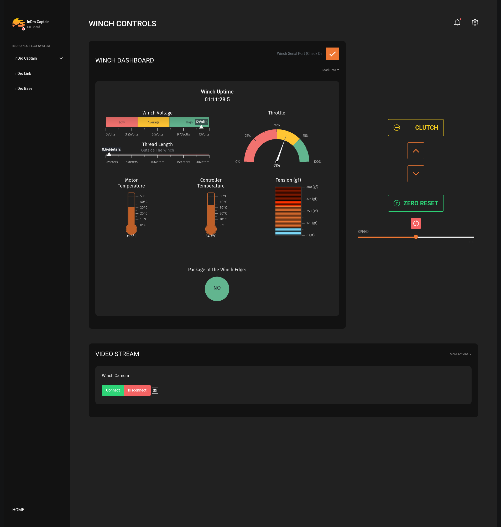 InDro PIlot winch Network Enhanced Realtime Drone Technology