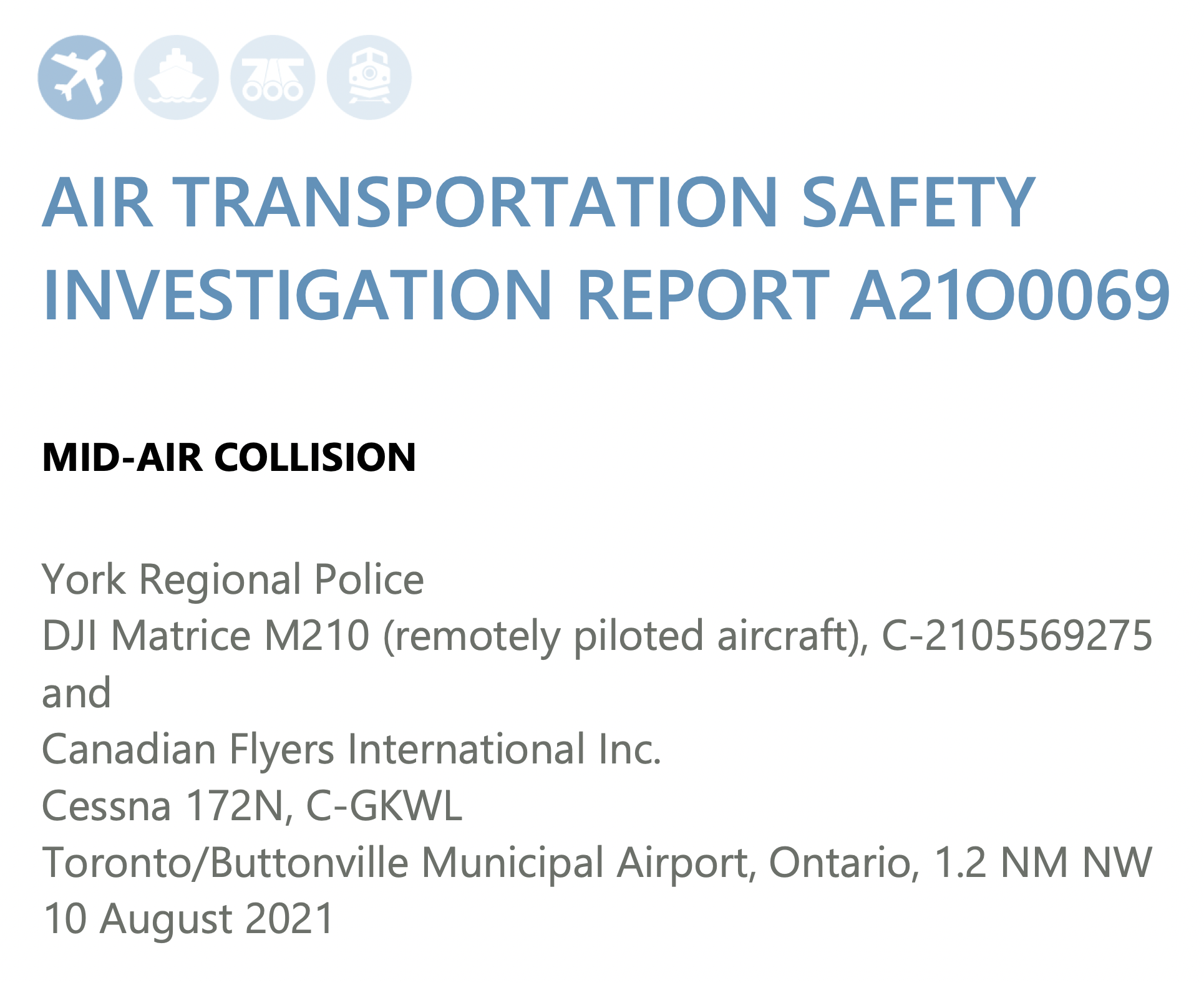 Police Drone Collision