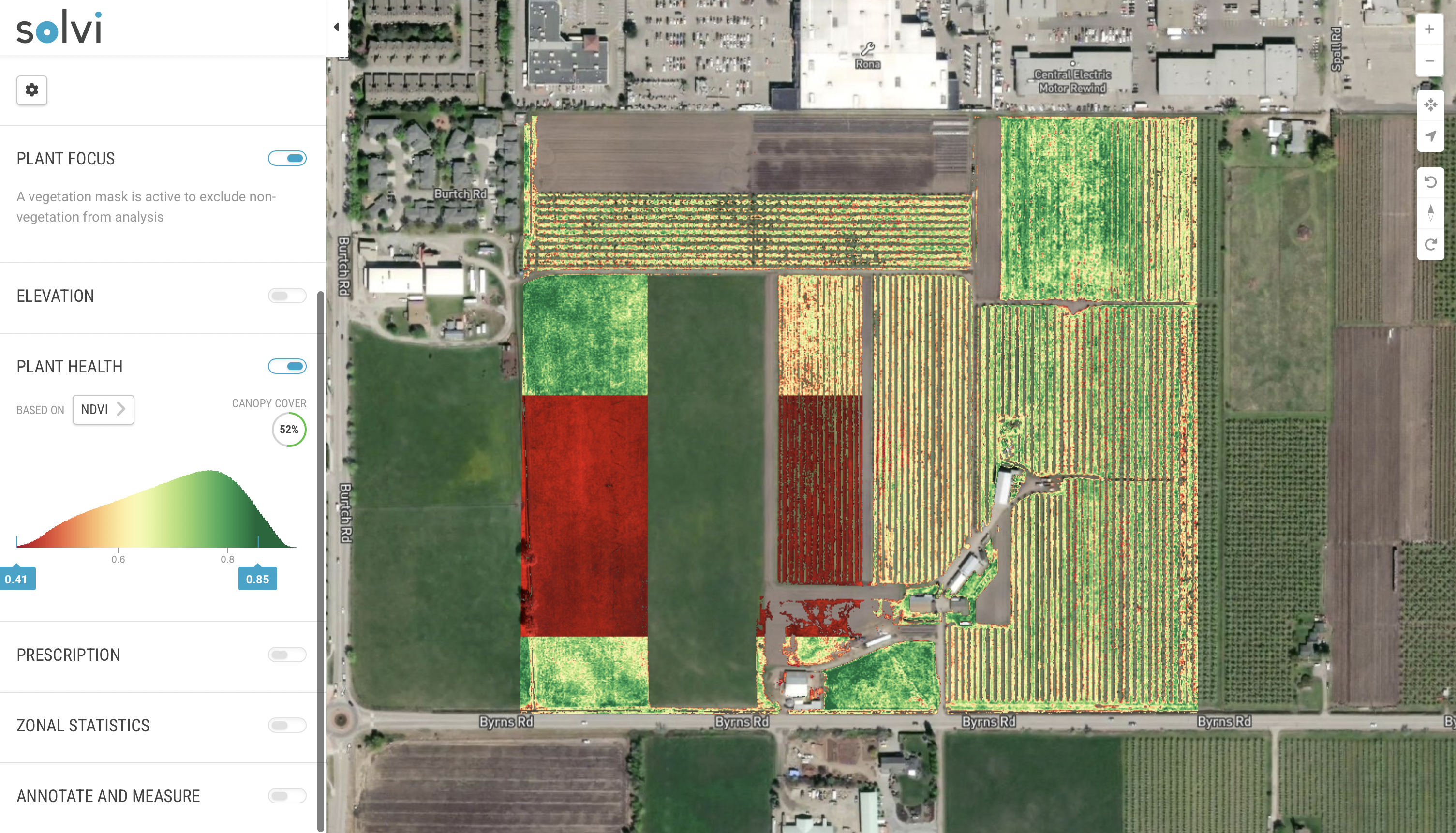 Solvi Kelowna NDVI